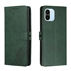 Leather Case Stands Flip Cover Holder H02X for Xiaomi Redmi A2 Green