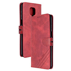 Leather Case Stands Flip Cover Holder H02X for Xiaomi Redmi Note 9 Pro Max Red