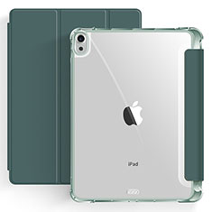 Leather Case Stands Flip Cover Holder H03 for Apple iPad Air 4 10.9 (2020) Midnight Green