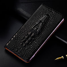 Leather Case Stands Flip Cover Holder H03P for Huawei Honor 60 SE 5G Black
