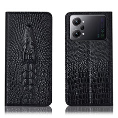 Leather Case Stands Flip Cover Holder H03P for Oppo K10 Pro 5G Black