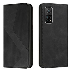 Leather Case Stands Flip Cover Holder H03X for Xiaomi Mi 10T Pro 5G Black