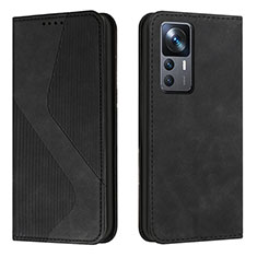 Leather Case Stands Flip Cover Holder H03X for Xiaomi Mi 12T Pro 5G Black