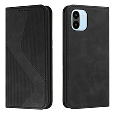 Leather Case Stands Flip Cover Holder H03X for Xiaomi Poco C50 Black