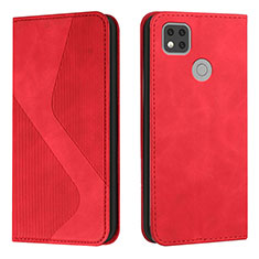 Leather Case Stands Flip Cover Holder H03X for Xiaomi Redmi 10A 4G Red