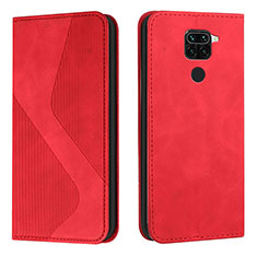 Leather Case Stands Flip Cover Holder H03X for Xiaomi Redmi 10X 4G Red