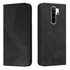 Leather Case Stands Flip Cover Holder H03X for Xiaomi Redmi 9 Black