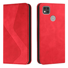 Leather Case Stands Flip Cover Holder H03X for Xiaomi Redmi 9C Red