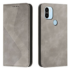 Leather Case Stands Flip Cover Holder H03X for Xiaomi Redmi A1 Plus Gray