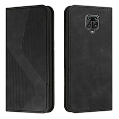 Leather Case Stands Flip Cover Holder H03X for Xiaomi Redmi Note 9 Pro Max Black
