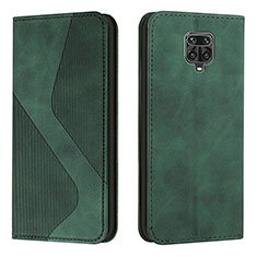 Leather Case Stands Flip Cover Holder H03X for Xiaomi Redmi Note 9 Pro Max Green