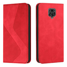 Leather Case Stands Flip Cover Holder H03X for Xiaomi Redmi Note 9 Pro Max Red
