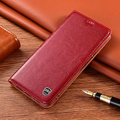 Leather Case Stands Flip Cover Holder H04P for Apple iPhone 11 Pro Max Red