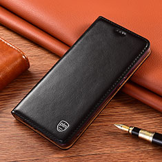 Leather Case Stands Flip Cover Holder H04P for Asus Zenfone 7 Pro ZS671KS Black