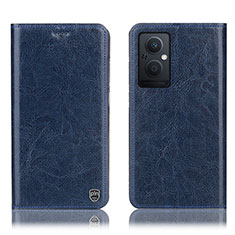 Leather Case Stands Flip Cover Holder H04P for OnePlus Nord N20 5G Blue
