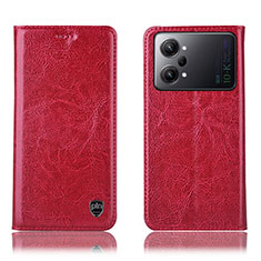 Leather Case Stands Flip Cover Holder H04P for Oppo K10 Pro 5G Red