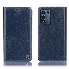 Leather Case Stands Flip Cover Holder H04P for Realme 9 SE 5G Blue