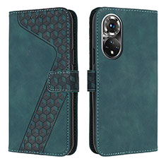 Leather Case Stands Flip Cover Holder H04X for Huawei Honor 50 5G Green