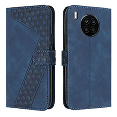 Leather Case Stands Flip Cover Holder H04X for Huawei Honor 50 Lite Blue