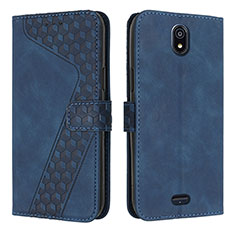 Leather Case Stands Flip Cover Holder H04X for Nokia C100 Blue