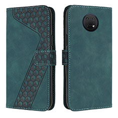 Leather Case Stands Flip Cover Holder H04X for Nokia G10 Green