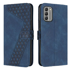 Leather Case Stands Flip Cover Holder H04X for Nokia G400 5G Blue