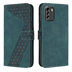 Leather Case Stands Flip Cover Holder H04X for Nokia G60 5G Green