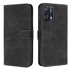Leather Case Stands Flip Cover Holder H04X for Realme 9 Pro+ Plus 5G Black