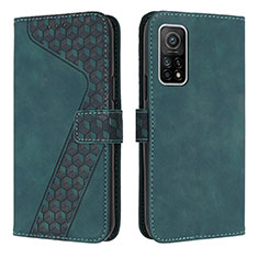 Leather Case Stands Flip Cover Holder H04X for Xiaomi Mi 10T Pro 5G Green
