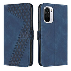 Leather Case Stands Flip Cover Holder H04X for Xiaomi Mi 11X 5G Blue