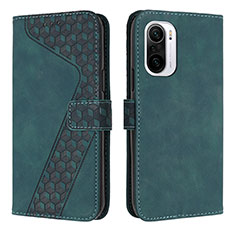 Leather Case Stands Flip Cover Holder H04X for Xiaomi Mi 11X Pro 5G Green