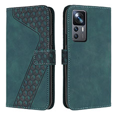 Leather Case Stands Flip Cover Holder H04X for Xiaomi Mi 12T Pro 5G Green