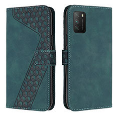 Leather Case Stands Flip Cover Holder H04X for Xiaomi Poco M3 Green