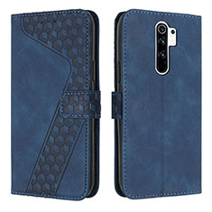 Leather Case Stands Flip Cover Holder H04X for Xiaomi Redmi 9 Blue