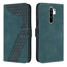Leather Case Stands Flip Cover Holder H04X for Xiaomi Redmi 9 Green