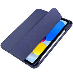 Leather Case Stands Flip Cover Holder H05 for Apple iPad 10.9 (2022) Blue