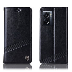 Leather Case Stands Flip Cover Holder H05P for OnePlus Nord N300 5G Black