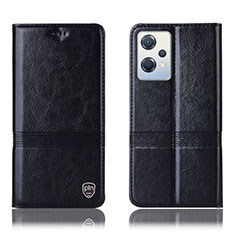 Leather Case Stands Flip Cover Holder H05P for Oppo K10X 5G Black