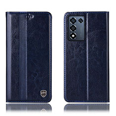 Leather Case Stands Flip Cover Holder H05P for Realme 9 SE 5G Blue