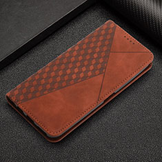 Leather Case Stands Flip Cover Holder H05X for Nothing Phone 1 Brown