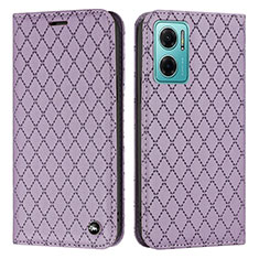 Leather Case Stands Flip Cover Holder H05X for Xiaomi Redmi 10 Prime Plus 5G Purple