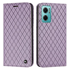 Leather Case Stands Flip Cover Holder H05X for Xiaomi Redmi Note 11E 5G Purple