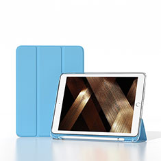 Leather Case Stands Flip Cover Holder H06 for Apple iPad 10.2 (2020) Mint Blue