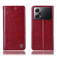 Leather Case Stands Flip Cover Holder H06P for Oppo K10 Pro 5G Red