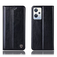 Leather Case Stands Flip Cover Holder H06P for Oppo K10X 5G Black