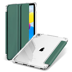 Leather Case Stands Flip Cover Holder H07 for Apple iPad 10.9 (2022) Green