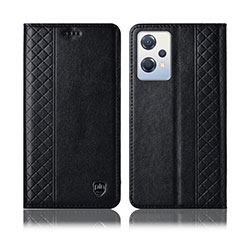 Leather Case Stands Flip Cover Holder H07P for OnePlus Nord CE 2 Lite 5G Black