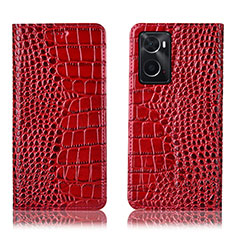 Leather Case Stands Flip Cover Holder H08P for Oppo A36 Red