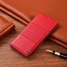 Leather Case Stands Flip Cover Holder H08P for Vivo iQOO 9 Pro 5G Red