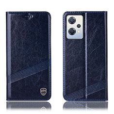 Leather Case Stands Flip Cover Holder H09P for OnePlus Nord CE 2 Lite 5G Blue